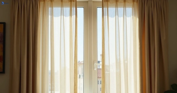 Dusty and dull curtains in north-manly-nsw before steam cleaning